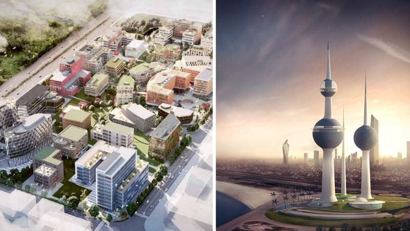 ▲ Among Sweco's projects are a colourful office park in China and the reinvigoration of Kuwait Tower.