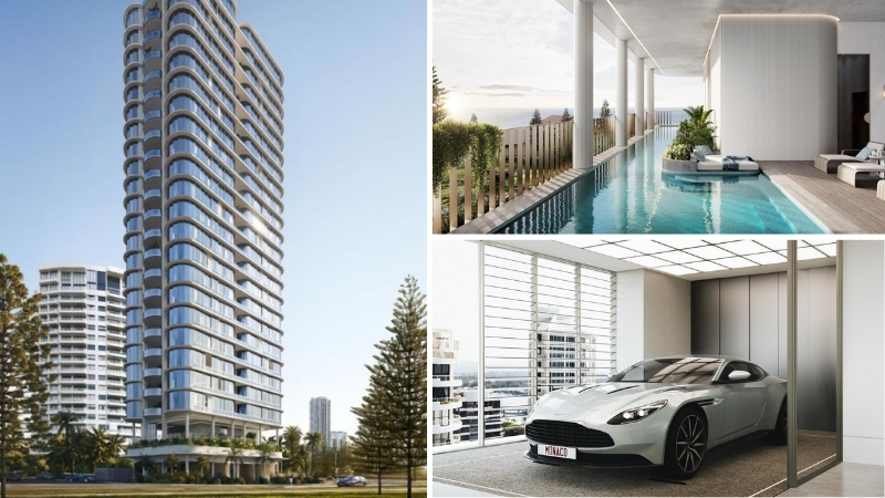▲Ignite Projects will have two car lifts within The Monaco on Main Beach building as well as "sky garages" within the apartments.