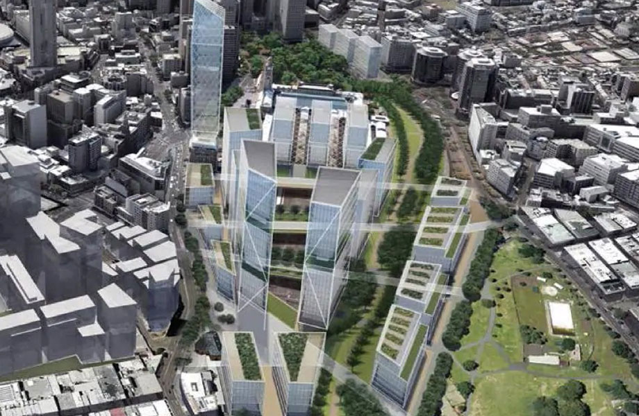 ▲ Artists impression of the possible scale of the Sydney Central Station redevelopment. Image: Urban Growth NSW.